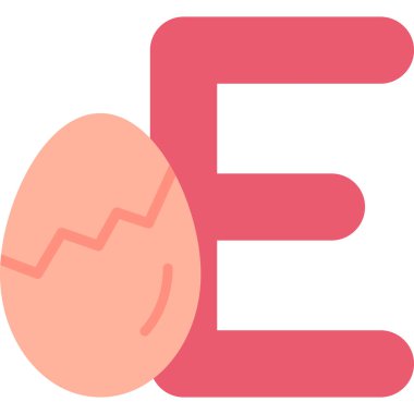 E harfinin vektör illüstrasyonu