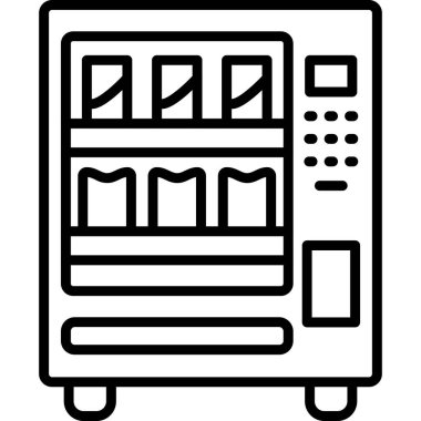 Buzdolabı simgesi, basit vektör tasarımı