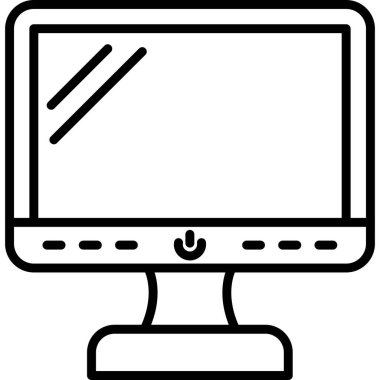 Monitör. Web simgesi basit illüstrasyon