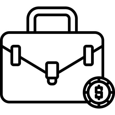 Para çantası simgesi, taslak biçimi
