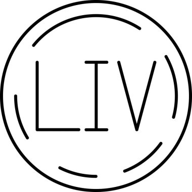 v harfi simgesi, basit tasarım.