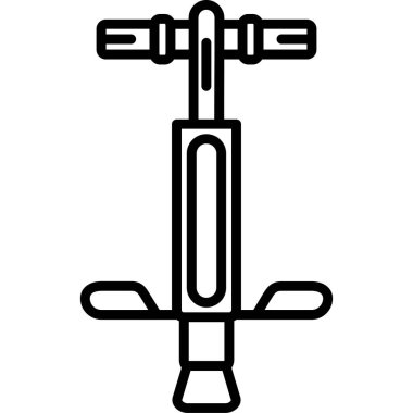 Bisiklet ikonu ana hat vektörü. Bisiklet tabelası. motor