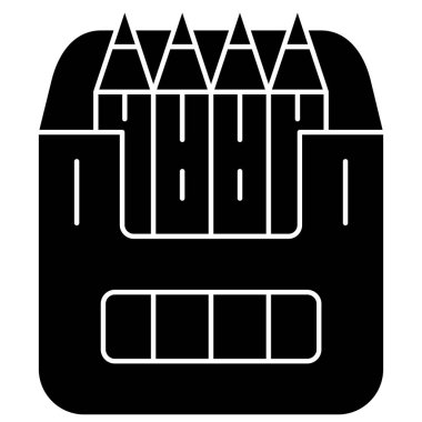 Modern b 'nin vektör illüstrasyonunda müziğin eksik simgesi