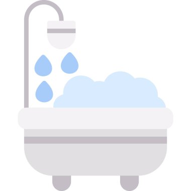 banyo vektörü düz renk simgesi