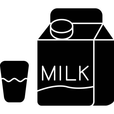 Süt sütü simgesi katı biçimde