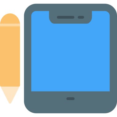 mobil cihaz. Basit illüstrasyon