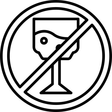 alkollü içecek ikonu ana hatlarıyla
