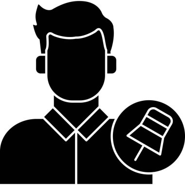 man simgesi vektör illüstrasyonu