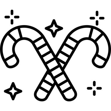 Noel bastonu. Web simgesi