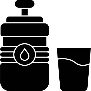 Su. Web simgesi basit illüstrasyon