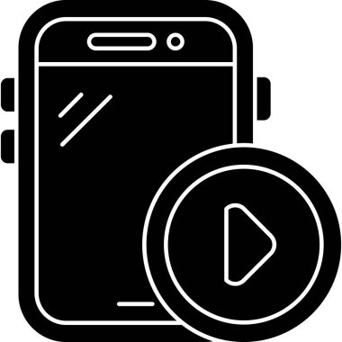 Cep telefonu simgesi olan akıllı telefon, basit biçim