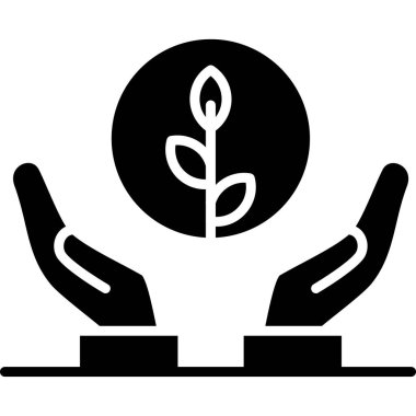 Bitki. Web simgesi basit illüstrasyon