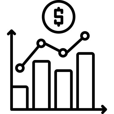 büyüme grafik vektörü simgesi