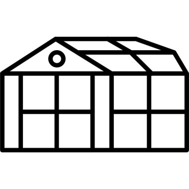 Ahır. Web simgesi basit illüstrasyon