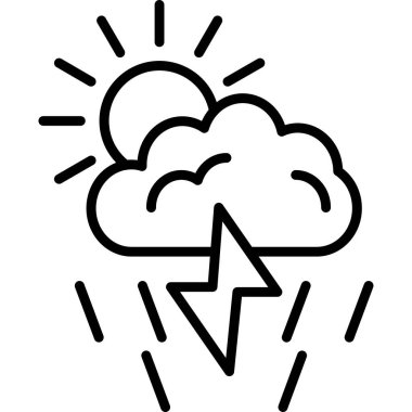 Bulut hava durumu simgesi, vektör illüstrasyonu beyaz arkaplanda izole edildi