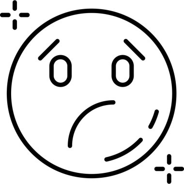 Özet biçimli üzgün simge simgesi