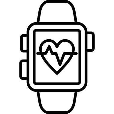 Kalp hızı simgesi, anahat stili