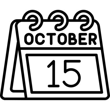 16 Ekim - günlük takvim - tek simge tasarımı