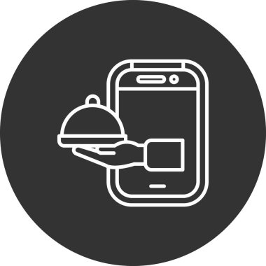 Akıllı telefon simgesinin vektör illüstrasyonu