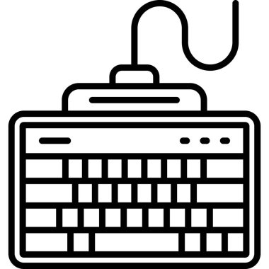Bilgisayar klavye simgesini, vektör çizim