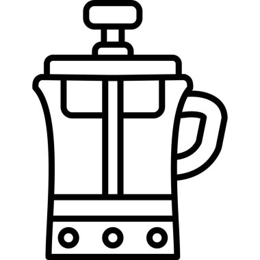 Kahve fincanı ikonu. Beyaz arkaplanda izole edilmiş web tasarımı için özet kahve fincanı vektör simgesi