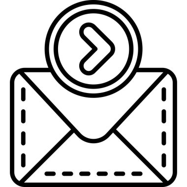 e-posta simgesi ana hat biçiminde