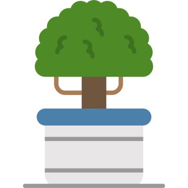 beyaz üzerine ağaç simgesi tasarımı