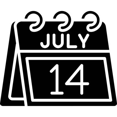 takvim glyph vektör simgesi tasarımı