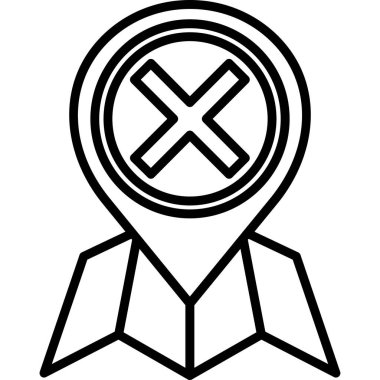 konum pin simgesi, vektör illüstrasyonu