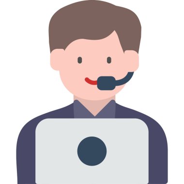 Adam mikrofonlu akıllı telefon kullanıyor.