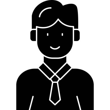 İş adamı simgesi vektör illüstrasyonu