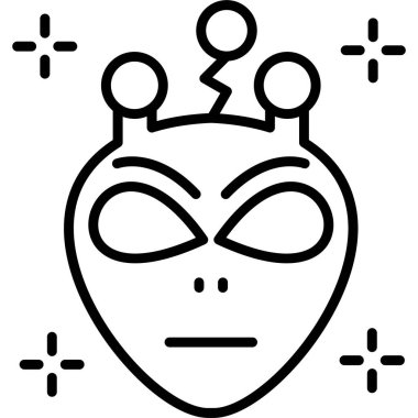 Maske. Web simgesi basit illüstrasyon