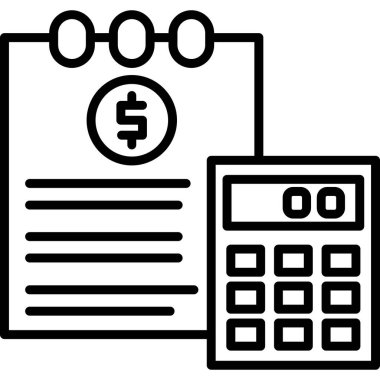 hesap makinesi simgesi, vektör illüstrasyonu