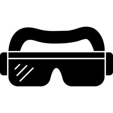 gözlük simgesi, vektör illüstrasyonu