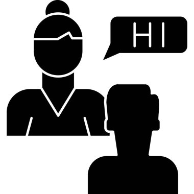 Solid biçimli çağrı merkezi müşteri simgesi