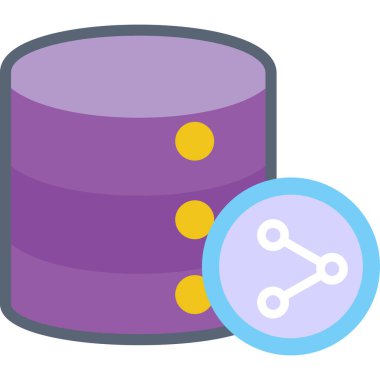 veritabanı. Web simgesi basit illüstrasyon