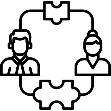 Takım çalışmasının vektör illüstrasyonu