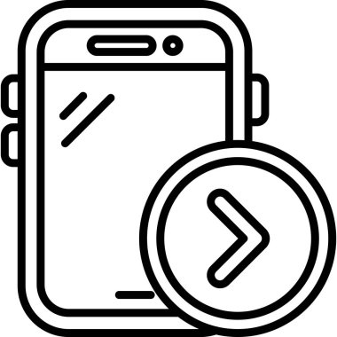 cep telefonu simgesi. Basit vektör illüstrasyonu