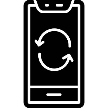 Moda biçimi izole edilmiş arka planda cep telefonu simgesi