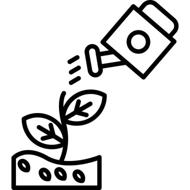 bitki yetiştirme simgesi ana hatlar biçiminde