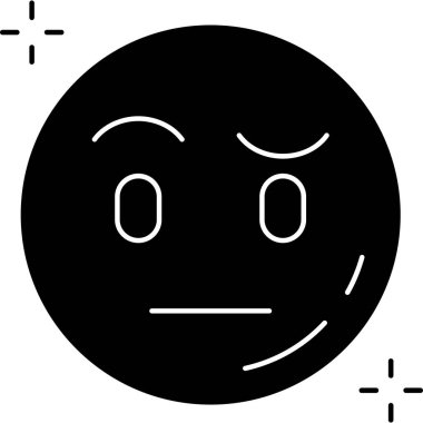 duygu yüz emoji simgesi ana hat biçiminde