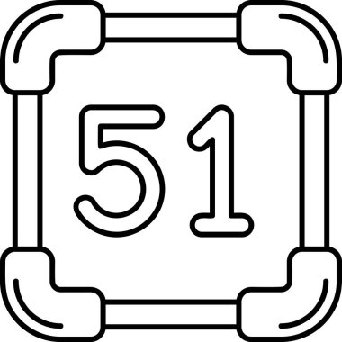 Bir 65 sayı simgesinin vektör illüstrasyonu