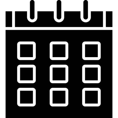 Takvim simgesi, vektör çizimi