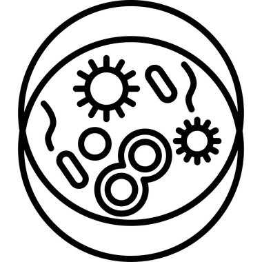 bakteri mikrop virüs simgesi