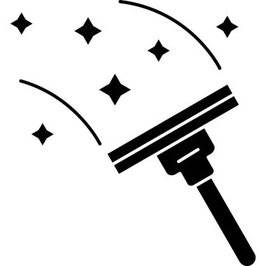 Sihirli değnek ikonu. Vektör İllüstrasyonu