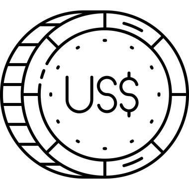 Para simgesi, vektör illüstrasyonu