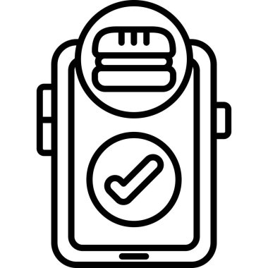 Alarm saat simgesi ana hat vektörü. çevrimiçi alarm