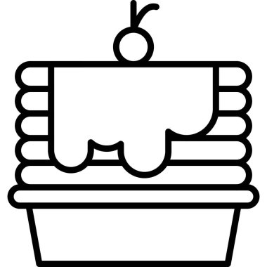 pasta tatlı ikonu ana hatlarıyla