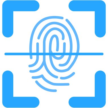 Parmak izi. Web simgesi basit illüstrasyon