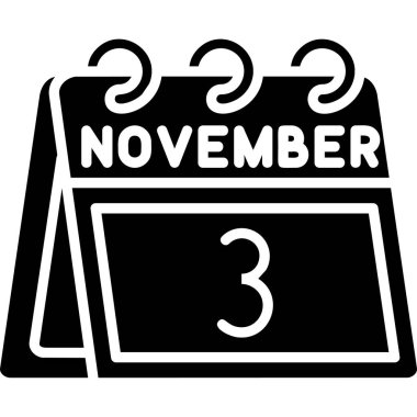 bir takvim takviminde 3 Kasım rd tarihi